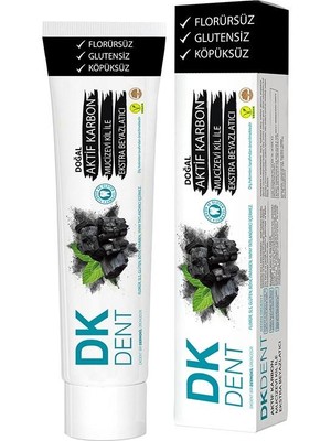 Dermokil Dk Dent 75 ml Aktif Karbon Diş Macunu Beyazlatıcı Aroma Glütensiz Özellikler