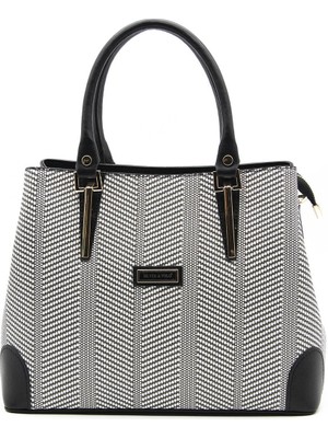 Silver Polo Silver  Polo Kadın El Çantası Siyah Beyaz - Siyah NV667