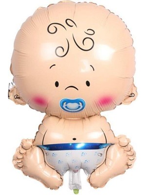 BEST PARTİ Cinsiyet Belirleme Bebek Mavi Folyo Balon 80 cm