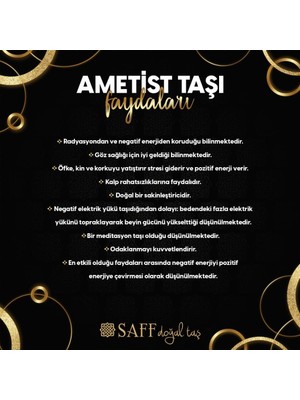 Saff Doğal Taş Ametist Tımbıl Doğal Taş 5 Adet