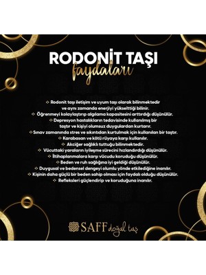 Saff Doğal Taş Rodonit Tımbıl Doğal Taş 3 Adet