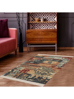 Bona Fortuna Batik Desenli Renk Geçişli Dijital Baskı Yıkanabilir Kaymaz Taban Salon Halısı ve Yolluk