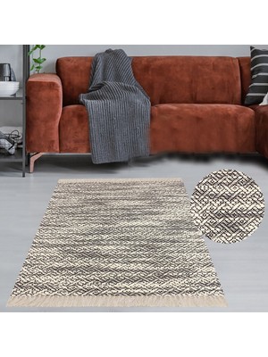 Bona Fortuna Kilim Desenli Etnik Dijital Baskı Yıkanabilir Kaymaz Taban Eskitme Salon Halı ve Yolluk