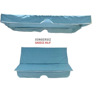 Vip Home Concept Salıncak Minder Kılıf Takımı Süngersi̇z 2 Kişilik Vip Minder- Mavi̇ Kırçıllı