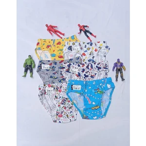 Erkek Çocuk Desenli Rengarenk Pamuklu Çok Renkli Slip Külot 6'lı