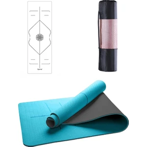 Hizalamalı 6mm Tpe Yoga Matı Pilates Minderi Taşıma Çantalı