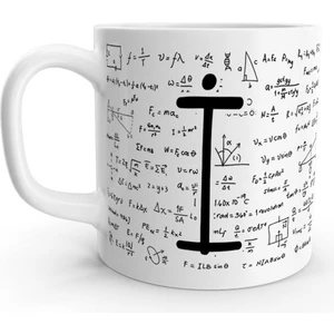 Rock'n Fox I Harfi Matematik Formül Tasarım Harfli Kupa Bardak