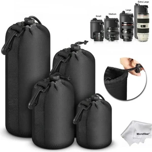 4 Lü Lens Objektif Taşıma Çantası S M L Xl Canon Nikon Sony Sigma Tamron Tokina Fujifilm Olympus