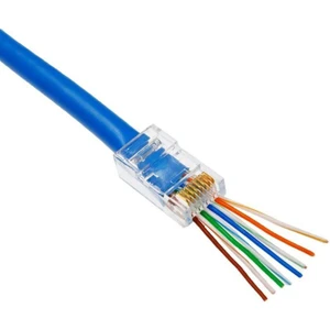Ez RJ45 Cat5/cat6 Yeni Nesil Delikli Konnektör 100 Adet