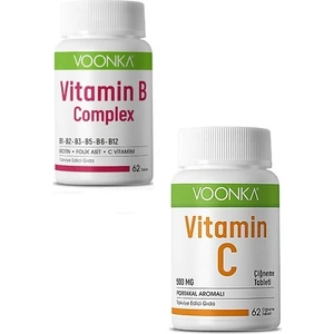 Vitamin B Complex 62 Tablet +Vitamin C Çiğneme 62 Tablet