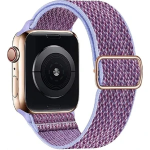 Apple Watch Uyumlu Saat Bandı ( 38-40-41 Mm)Ayarlanabilir Elastik Solo Döngü Kordon