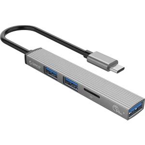 Type-C to 3 Portlu USB 3.0 Çoklayıcı TF Micro SD Kart Okuyucu Hub