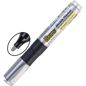 Akrilik Marker Yuvarlak Uç 1 Adet Brons Akrilik Markör Metal Seramik Ahşap Kumaş Tuval Cam Taş