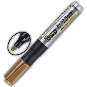 Akrilik Marker Yuvarlak Uç 1 Adet Brons Akrilik Markör Metal Seramik Ahşap Kumaş Tuval Cam Taş