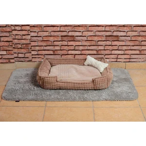 Cookie Pet Dolgulu Kedi Köpek Yuvası 70x50cm Bej Devetüyü