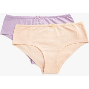 Kadın Pamuklu 2'li Paket Hipster Basic Külot