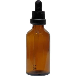 Amber 50 ml Siyah Sızdırmaz Kapaklı Dropper Damlalık Cam Şişe 3 Adet