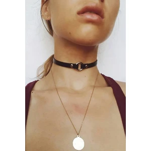 Sweet Demon Kadın Ince Şerit Ayarlanabilir Zarif Deri Choker Tasma Boyun Aksesuar Siyah