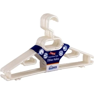 Ultra Büyük Döner Başlı Elbise Askısı 12 Adet Beyaz