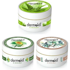 El ve Yüz Kremi Aloevera-Avokado-Zeytinyağı 300ML 3lü Set