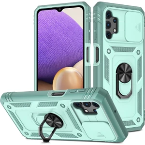 Samsung Galaxy A32 Için Kart Yuvalı Pc + Tpu Telefon Kılıfı (Yurt Dışından)