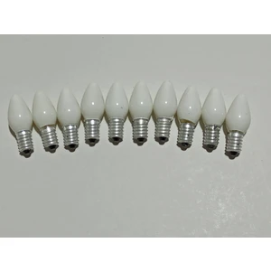 (10 Adet) Beyaz Renkli E14 Mum Ampül Tuz Lambası ve Gece Lambası Ampulü Beyaz (10 Adet)