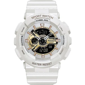 Lbq-Çok Fonksiyonlu Spor Elektronik Saat (Beyaz Altın)(Yurt Dışından)