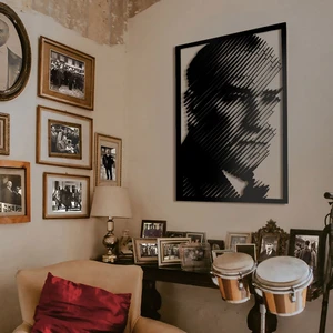 Ferre Monte Atatürk Portresi Metal Duvar Tablosu - 65X99, Siyah