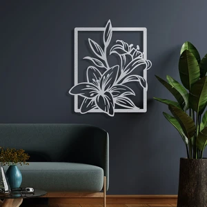 Ferre Monte Zambak Metal Duvar Tablosu - 59X69, Beyaz