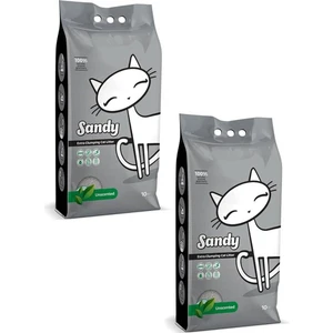 Hassas Kediler Için Kokusuz Tozsuz Topaklanan Sodyum Bentonit Gri Kedi Kumu 10 kg (2 Adet)