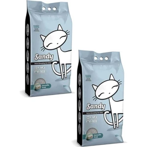 Marsilya Sabunlu Tozsuz Topaklanan Sodyum Bentonit Gri Kedi Kumu 10 kg (2 Adet)