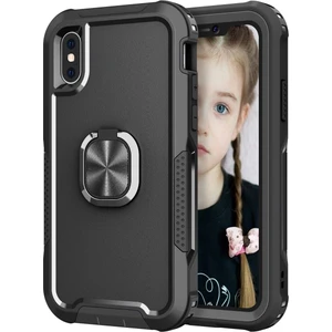 İphone Xs Max Için 3'Ü 1 Arada Pc + Tpu Telefon Kılıfı Portakal (Yurt Dışından)