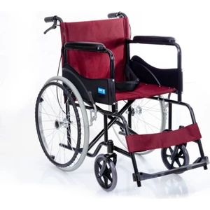 Comfort Plus DM809 Bordo Kumaş Standart Transfer Refakatçı Frenli Tekerlekli Sandalye