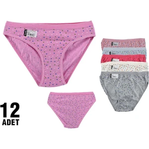 12'li Paket Tutku 0803 Yıldız Bayan Elastan Bikini Külot