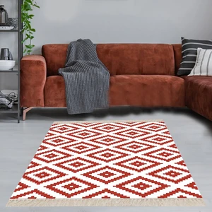 Bona Fortuna Geometrik Baklava Dilimi Karo Desenli Dijital Baskı Yıkanabilir Kaymaz Taban Modern Salon Halısı