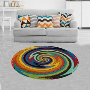 Bona Fortuna Jüt Hasır Kilim Görünümlü Dijital Baskılı Kaymaz Taban Yıkanabilir Modern Salon Halısı ve Yolluk