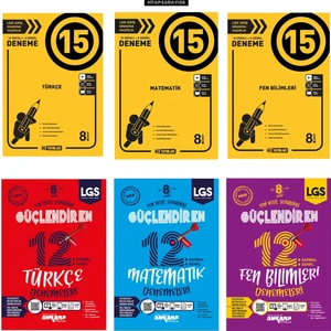Hız Yayınları 8. Sınıf Hız Yayınları Türkçe+Matematik+Fen Branş Deneme + Güçlendiren Deneme