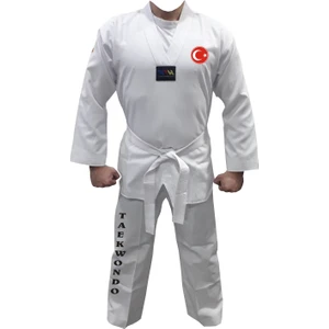 Yiğit Spor Kişiye Özel Isim Baskılı Taekwondo Elbisesi + Beyaz Kuşak & Tekvando Elbisesi & Taekwondo Dobok Çocuk ve Yetişkin