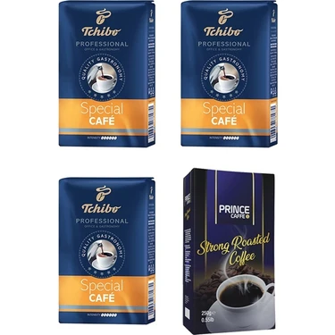 Tchibo Profesionel Special Filtre Kahve 3 x 250 gr + Prince Strong Roasted Filtre Kahve 250