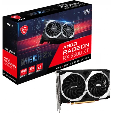 MSI RADEON RX 6500 XT MECH 2X 4G OC GDDR6 64bit AMD Ekran