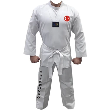 Yiğit Spor Kişiye Özel Isim Baskılı Taekwondo Elbisesi + Beyaz Kuşak & Tekvando Elbisesi &
