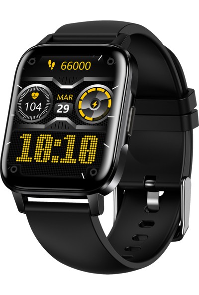 C4U K1 Akıllı Saat - IP68 - Siyah - (Android ve iPhone Uyumlu)