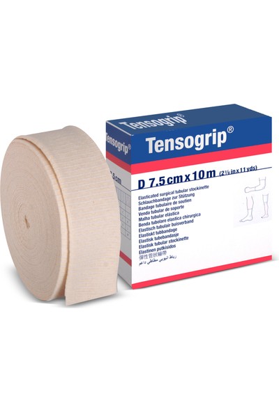 Tensogrip Tubular Bandaj Bsn Boru Bandaj 7,5cm x 10M Beyaz D Beden