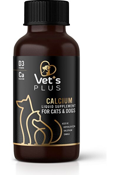 Vet's Plus Calcium Damla 100ml (Kedi ve Köpekler için Kalsiyum Desteği)