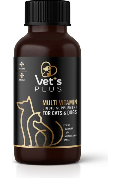 Vet's Plus Multivitamin Damla 100ml (Kedi ve Köpekler için Multivitamin Desteği)