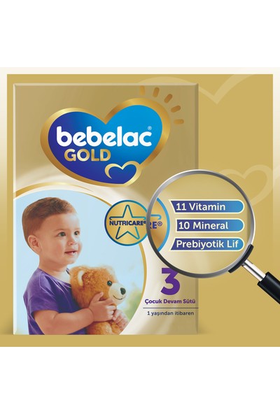 Bebelac Gold 3 Çocuk Devam Sütü 1600 gr (800 gr + 800 Gr) 1 Yaşından Itibaren