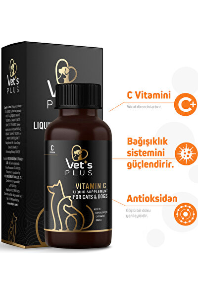 Vet's Plus Vitamin C Damla 100ml (Kedi ve Köpekler için)