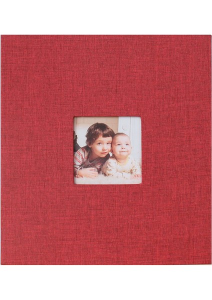 10 Inç 20 Sayfa / 40P Kumaş Fotoğraf Albümü Kırmızı (Yurt Dışından)