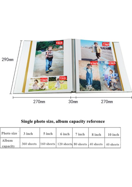 10 Inç 20 Sayfa / 40P Kumaş Fotoğraf Albümü Kırmızı (Yurt Dışından)