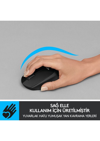 M330 Sessiz Kablosuz Optik Mouse - Siyah